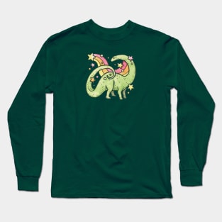 Diplodocus Rainbow | Retro Dinosaur Long Sleeve T-Shirt